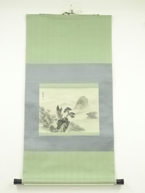 JAPANESE HANGING SCROLL / HAND PAINTED / SCENERY / ARTIST WORK